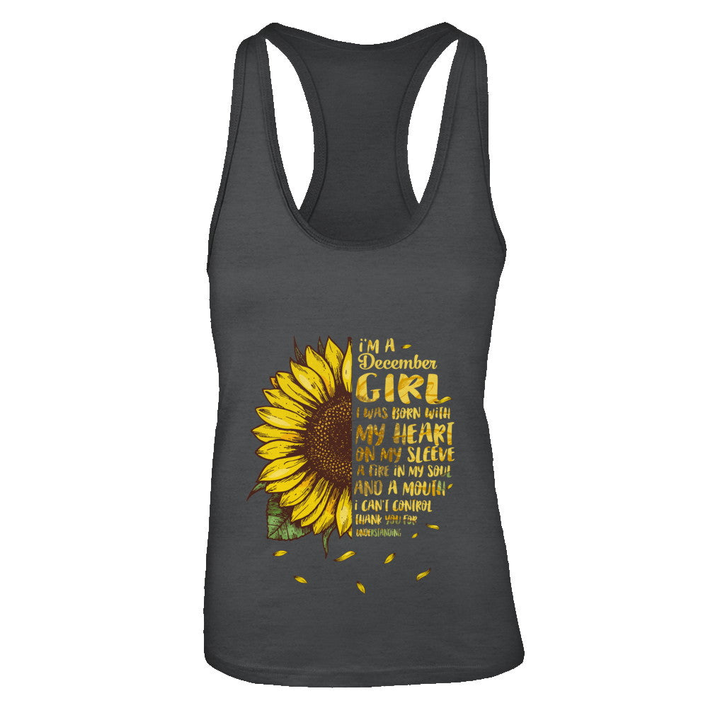 I Am A December Girl Birthday Gifts Sunflower T-Shirt & Tank Top | Teecentury.com