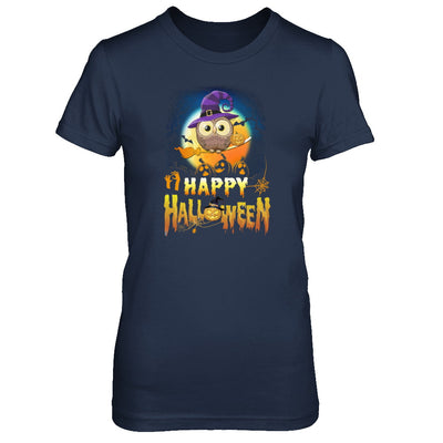 Happy Halloween Owl Witch T-Shirt & Tank Top | Teecentury.com