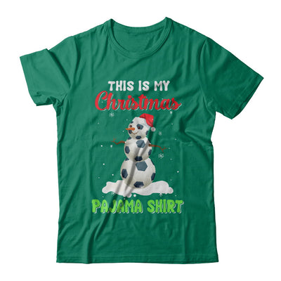 This Is My Christmas Pajama Xmas Snowman Soccer T-Shirt & Sweatshirt | Teecentury.com