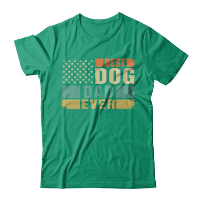 Vintage Retro BEST DOG DAD EVER American Flag Fathers Day T-Shirt & Hoodie | Teecentury.com