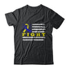 Fight Blue Yellow Ribbon US Flag Down Syndrome Awareness T-Shirt & Hoodie | Teecentury.com