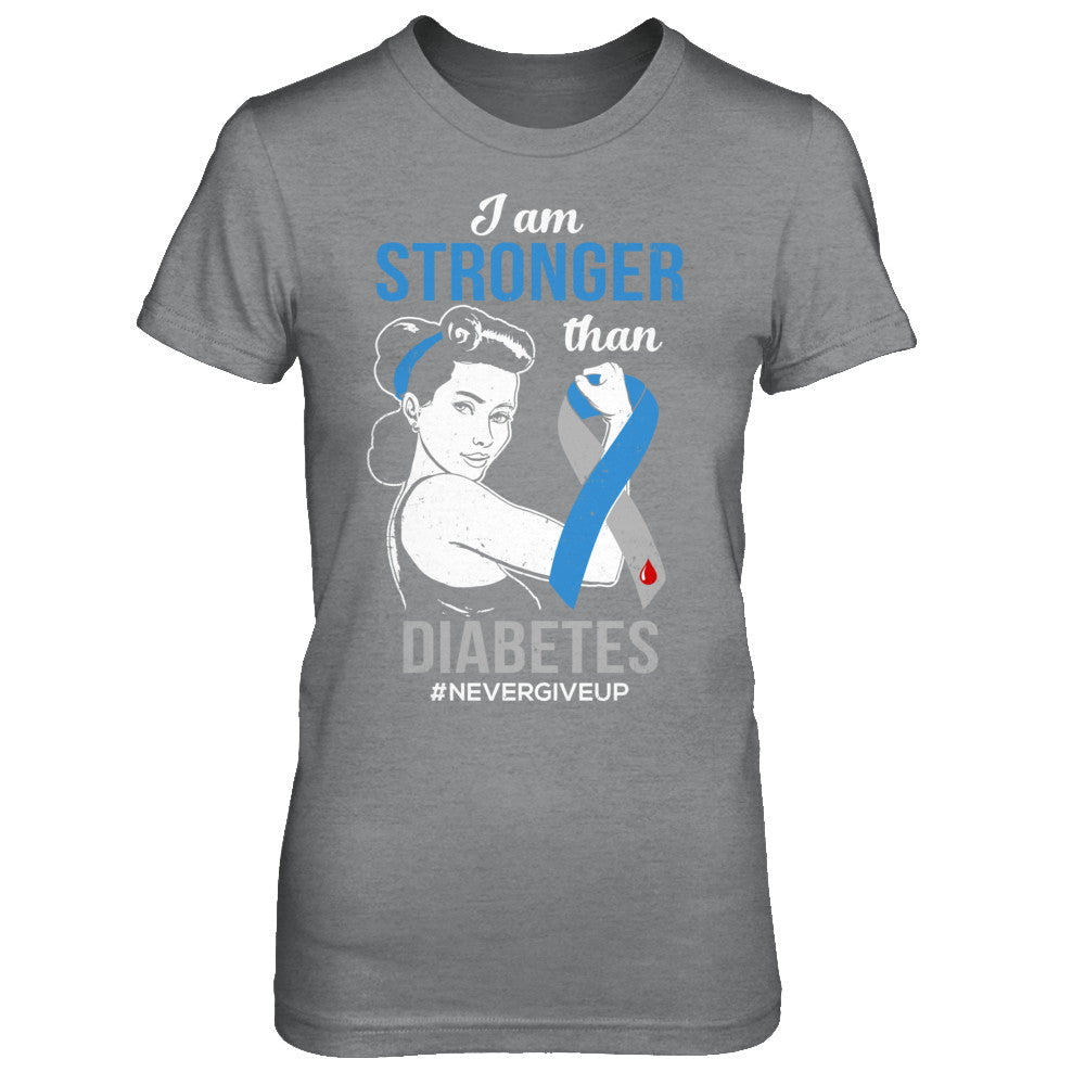 I Am Stronger Than Diabetes Awareness Support T-Shirt & Hoodie | Teecentury.com
