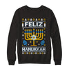 Happy Hanukkah Ugly Sweater Feliz Chanukah Menorah T-Shirt & Sweatshirt | Teecentury.com