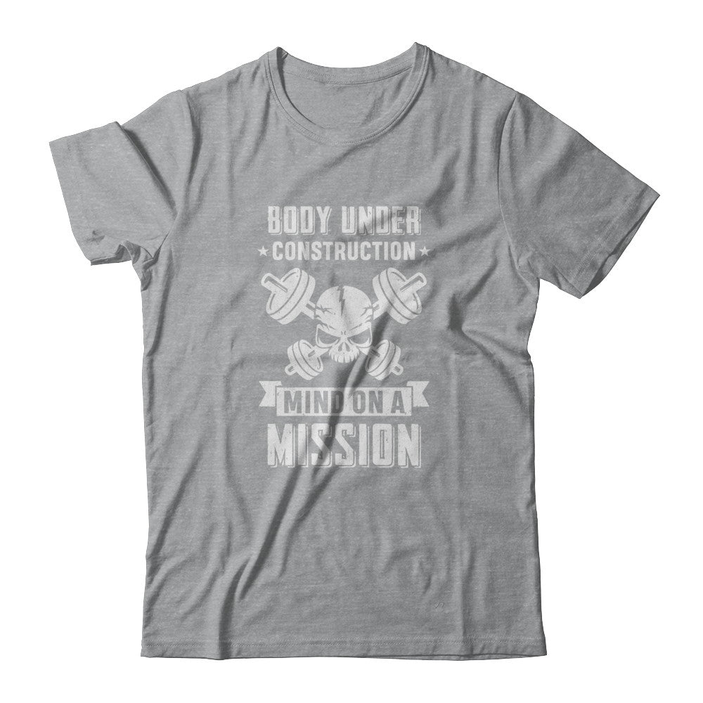 Body Under Construction Mind On A Mission Weight Lifting T-Shirt & Tank Top | Teecentury.com