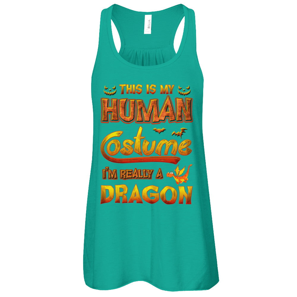 Dragon Halloween My Human Costume I'm Really A Dragon T-Shirt & Tank Top | Teecentury.com