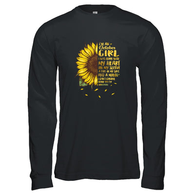 I Am An October Girl Birthday Gifts Sunflower T-Shirt & Tank Top | Teecentury.com
