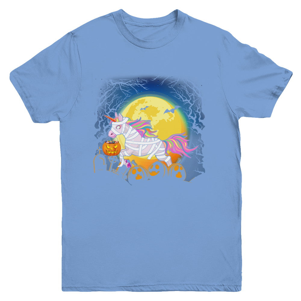 Halloween Pumpkin Unicorn Gift For Kids Girls Youth Youth Shirt | Teecentury.com