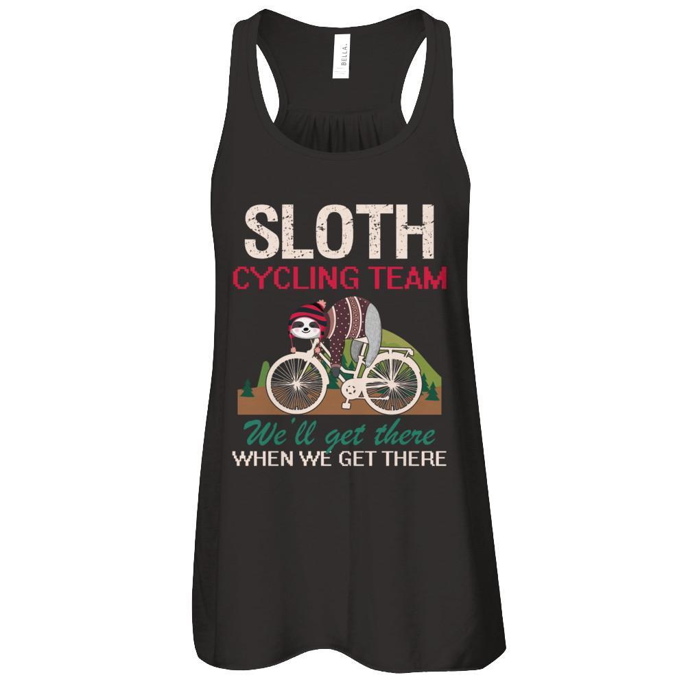Sloth Cycling Team Lazy Sloth Sleeping On Bicycle T-Shirt & Tank Top | Teecentury.com
