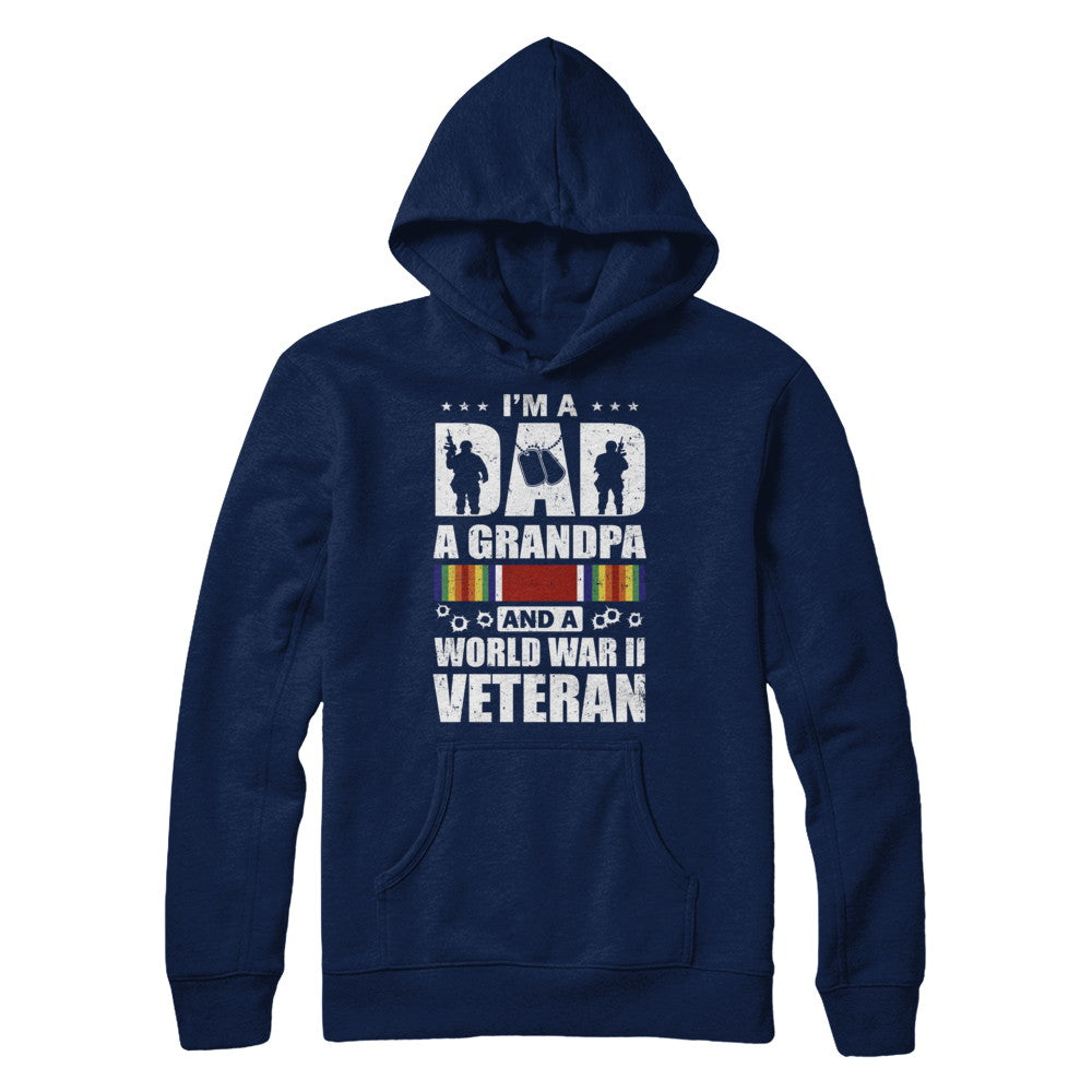 A Dad A Grandpa And A World War II Veteran Fathers Day T-Shirt & Hoodie | Teecentury.com