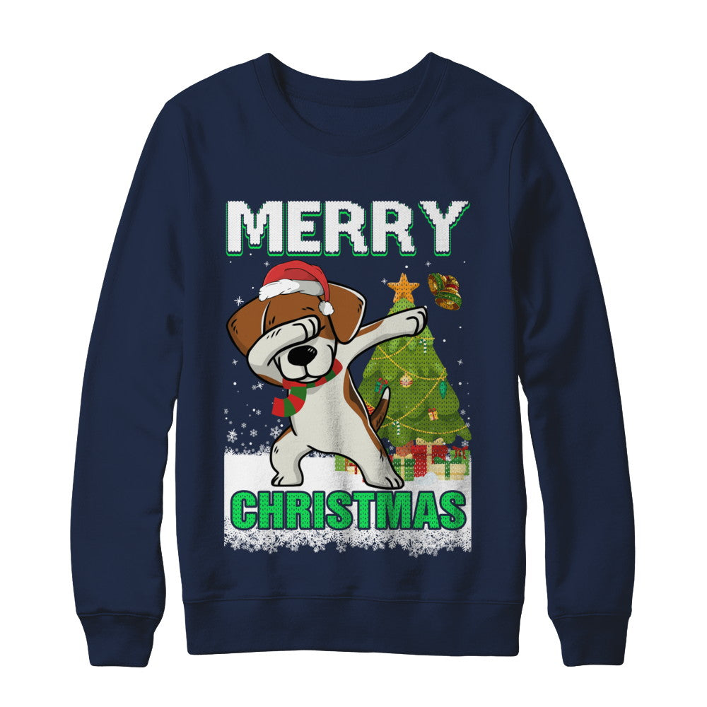 Cute Beagle Claus Merry Christmas Ugly Sweater T-Shirt & Sweatshirt | Teecentury.com