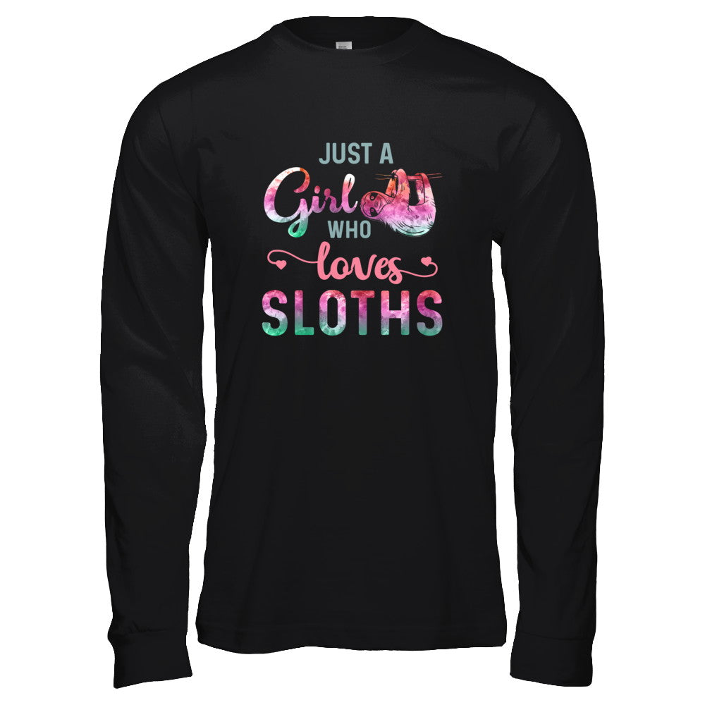 Just A Girl Who Loves Sloths Sloth Lover T-Shirt & Tank Top | Teecentury.com