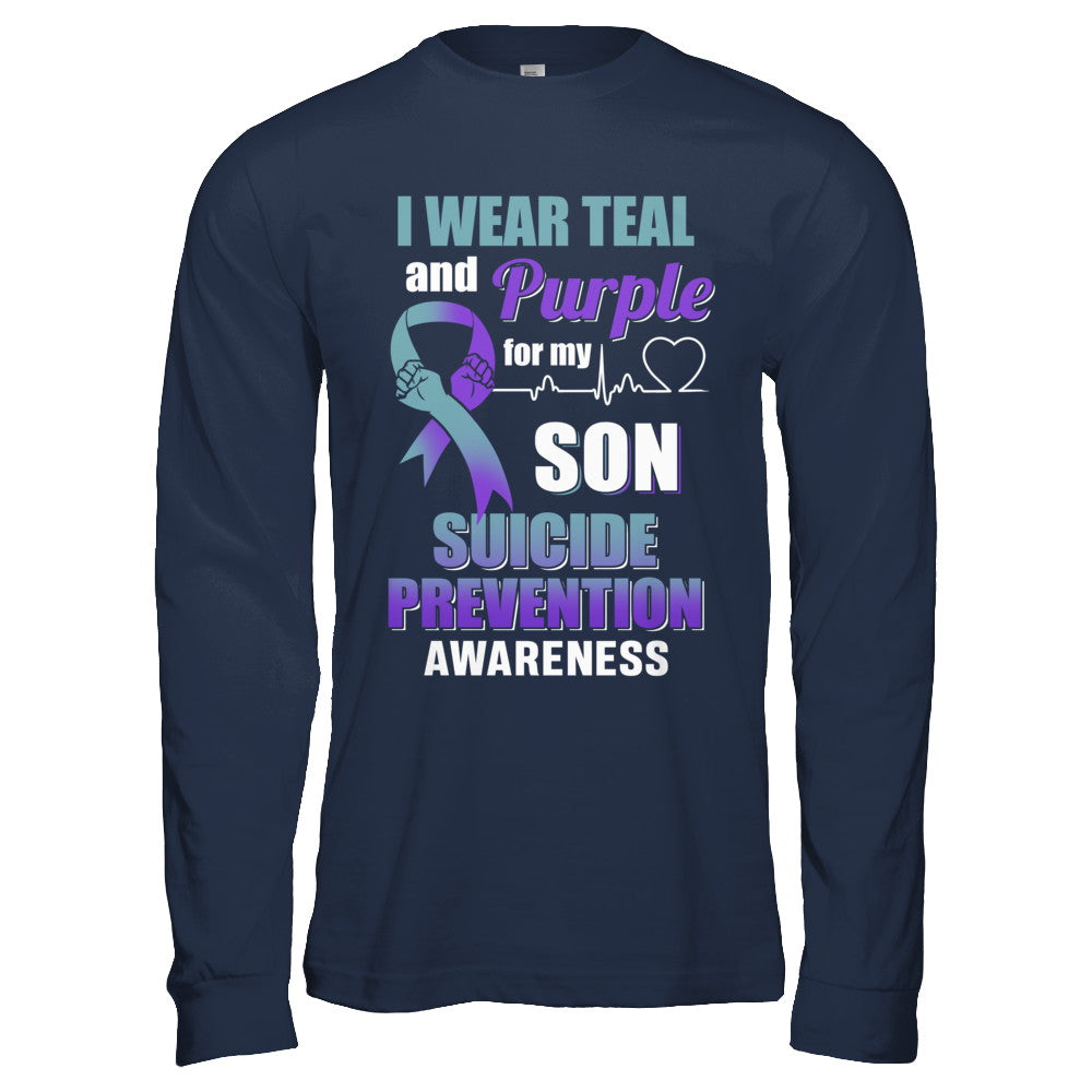 I Wear Teal Purple For My Son Suicide Prevention Awareness T-Shirt & Hoodie | Teecentury.com