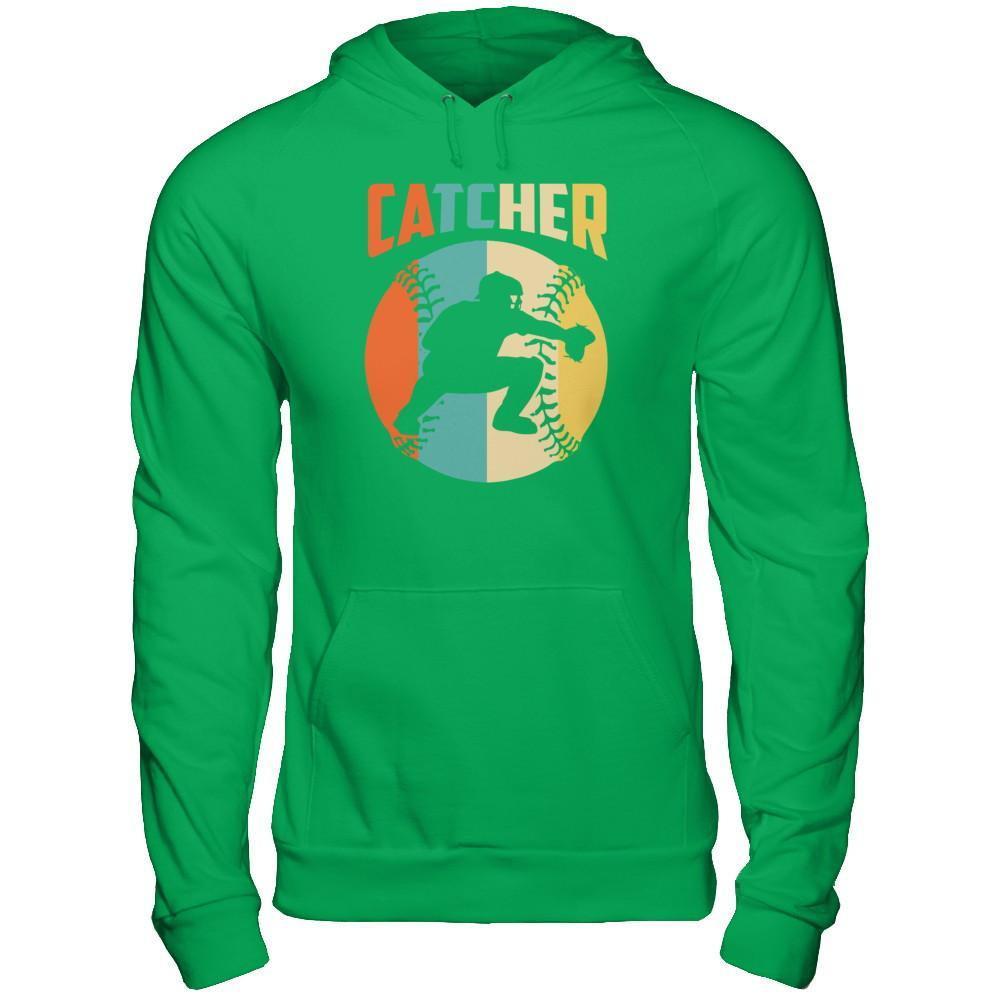Classic Vintage Retro Style Catcher Baseball T-Shirt & Hoodie | Teecentury.com