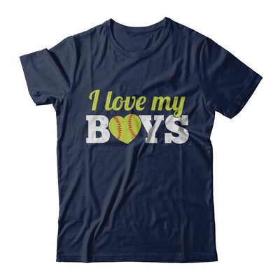 Love My Boys Mom And Dad Softball T-Shirt & Hoodie | Teecentury.com