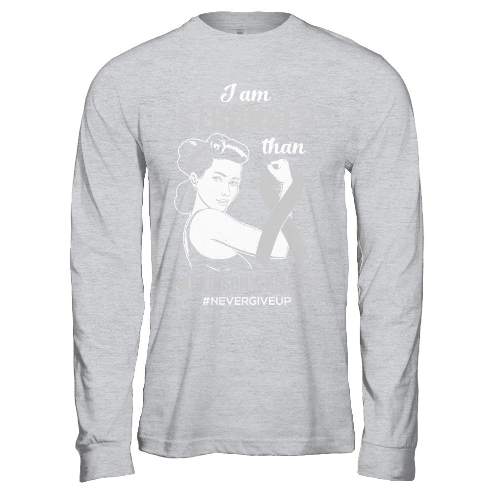 I Am Stronger Than Parkinson's Disease Awareness Support T-Shirt & Hoodie | Teecentury.com