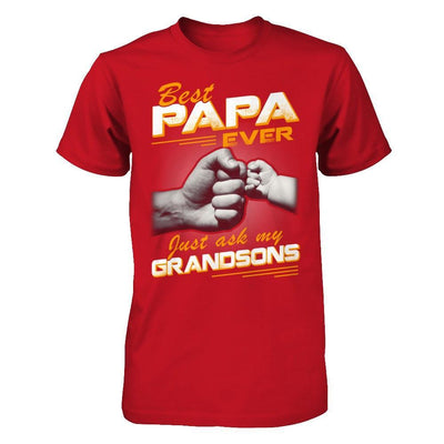 Best Papa Ever Just Ask My Grandsons T-Shirt & Hoodie | Teecentury.com