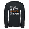 Funny Eat Sleep Block Repeat Football Gifts T-Shirt & Hoodie | Teecentury.com