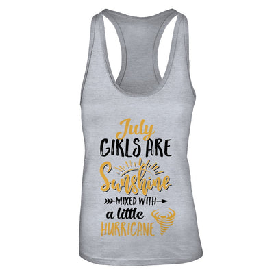 July Girls Sunshine Mixed With A Little Hurricane Birthday T-Shirt & Tank Top | Teecentury.com
