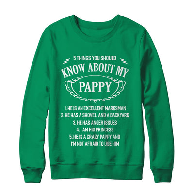 5 Things You Should Know About My Pappy Granddaughter T-Shirt & Sweatshirt | Teecentury.com