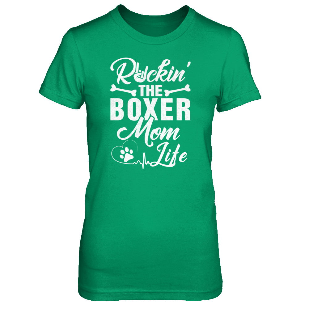 Rockin The Boxer Mom Life T-Shirt & Tank Top | Teecentury.com