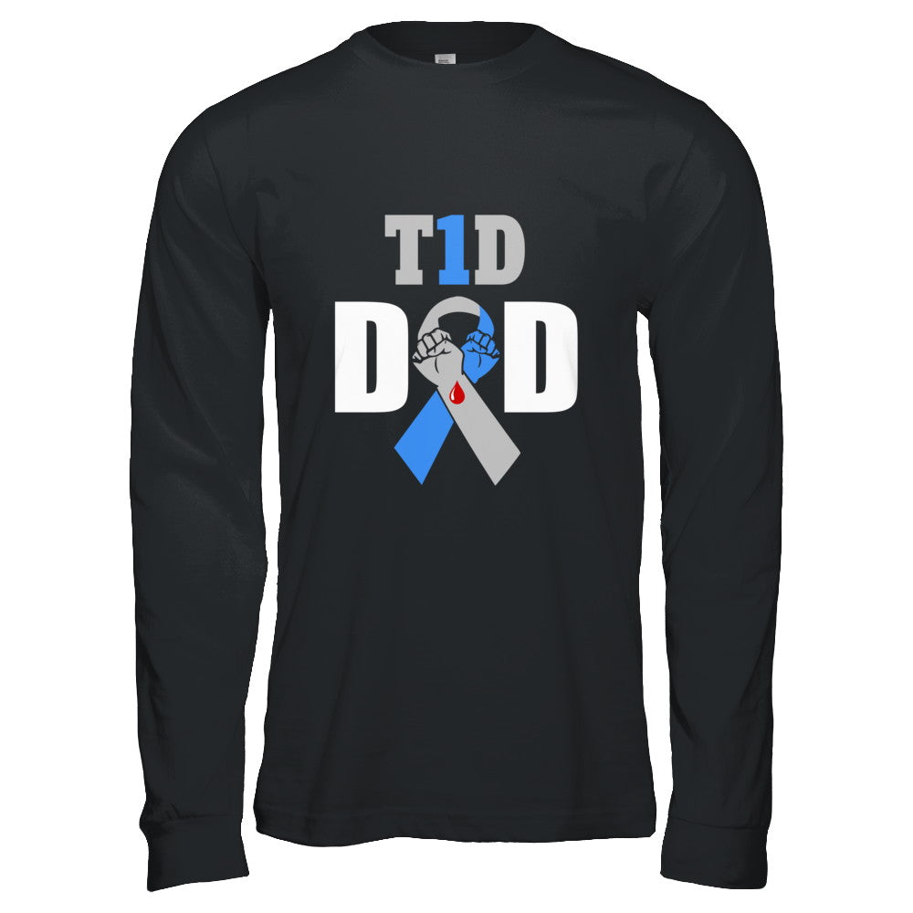 Diabetes awareness T1D Proud Type 1 Diabetes Dad T-Shirt & Hoodie | Teecentury.com