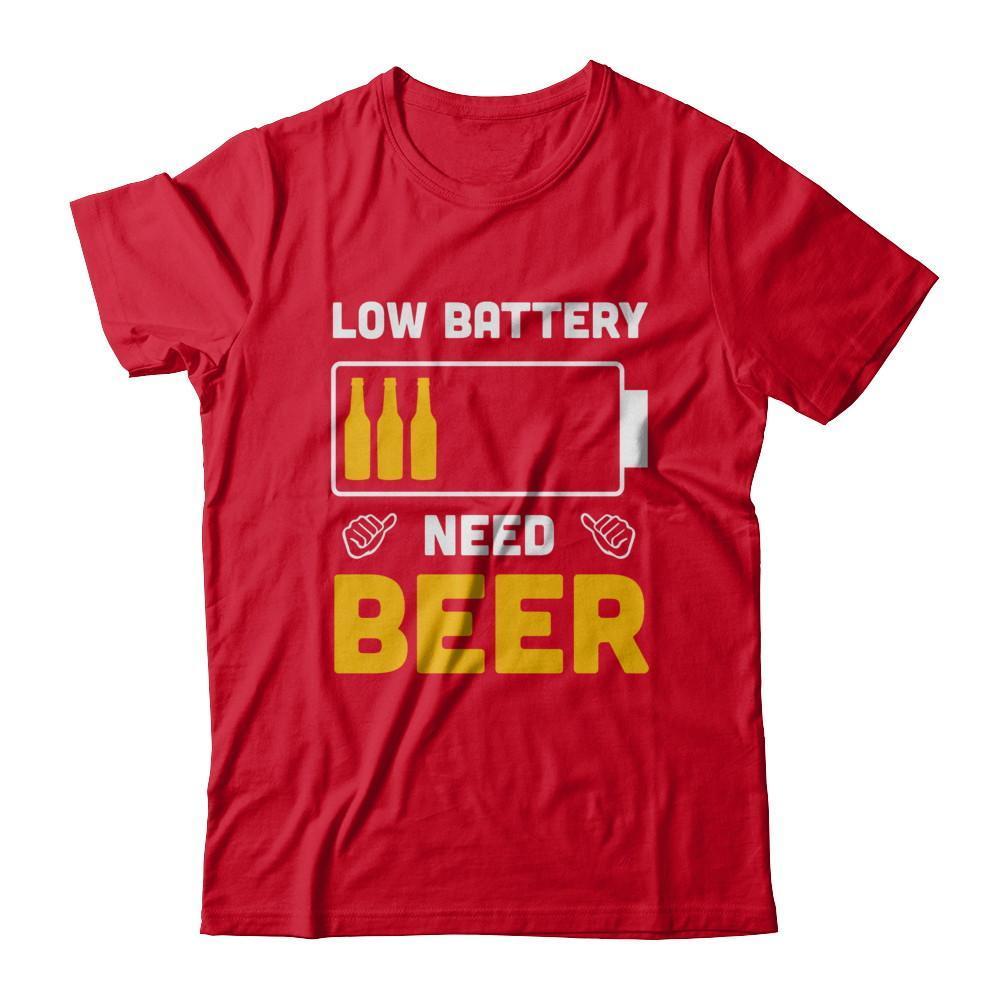 Low Battery Need Beer T-Shirt & Hoodie | Teecentury.com