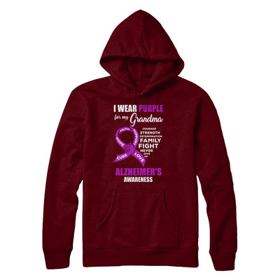 Alzheimer's Awareness I Wear Purple For My Grandma T-Shirt & Hoodie | Teecentury.com