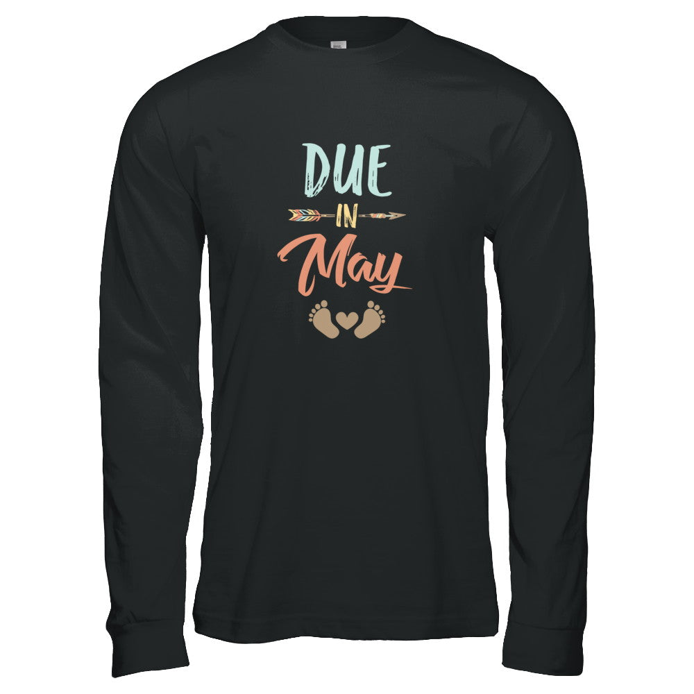 Due Date May 2022 Announcement Mommy Bump Pregnancy T-Shirt & Tank Top | Teecentury.com