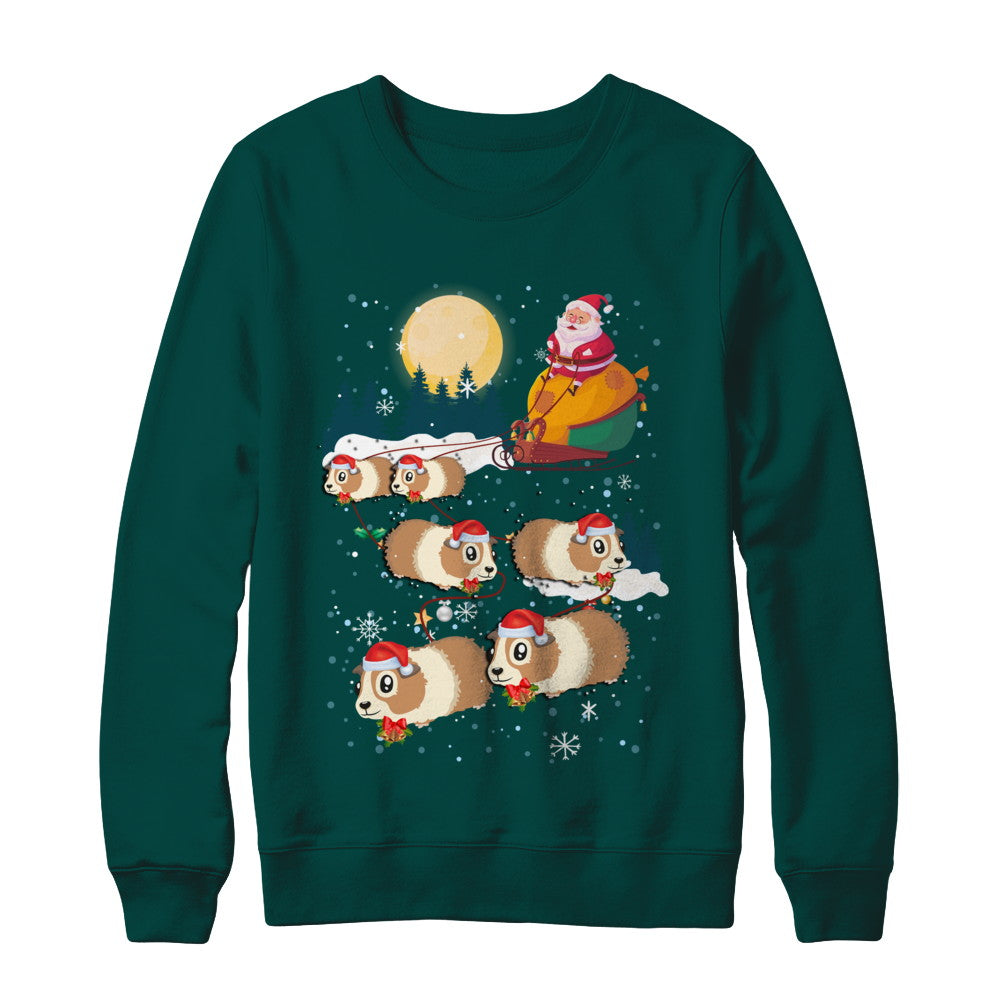 Funny Christmas Guinea Pig Reindeer Lover Santa Gift T-Shirt & Sweatshirt | Teecentury.com