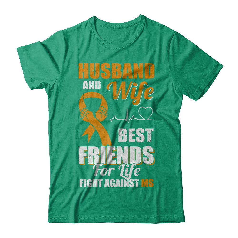 Husband & Wife Best Friends For Life Fight Against Ms T-Shirt & Hoodie | Teecentury.com