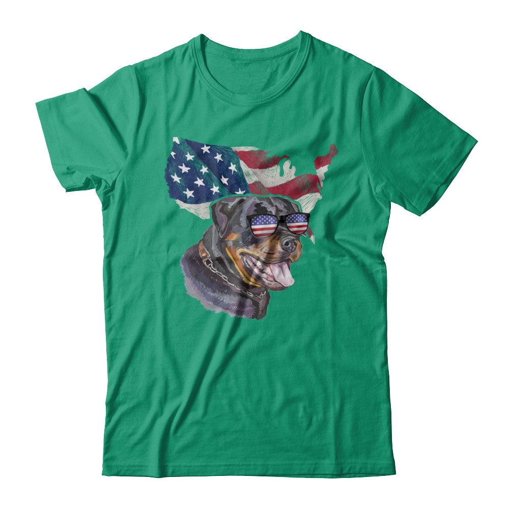 Funny Patriot Rottweiler Dog 4Th Of July American Flag T-Shirt & Hoodie | Teecentury.com