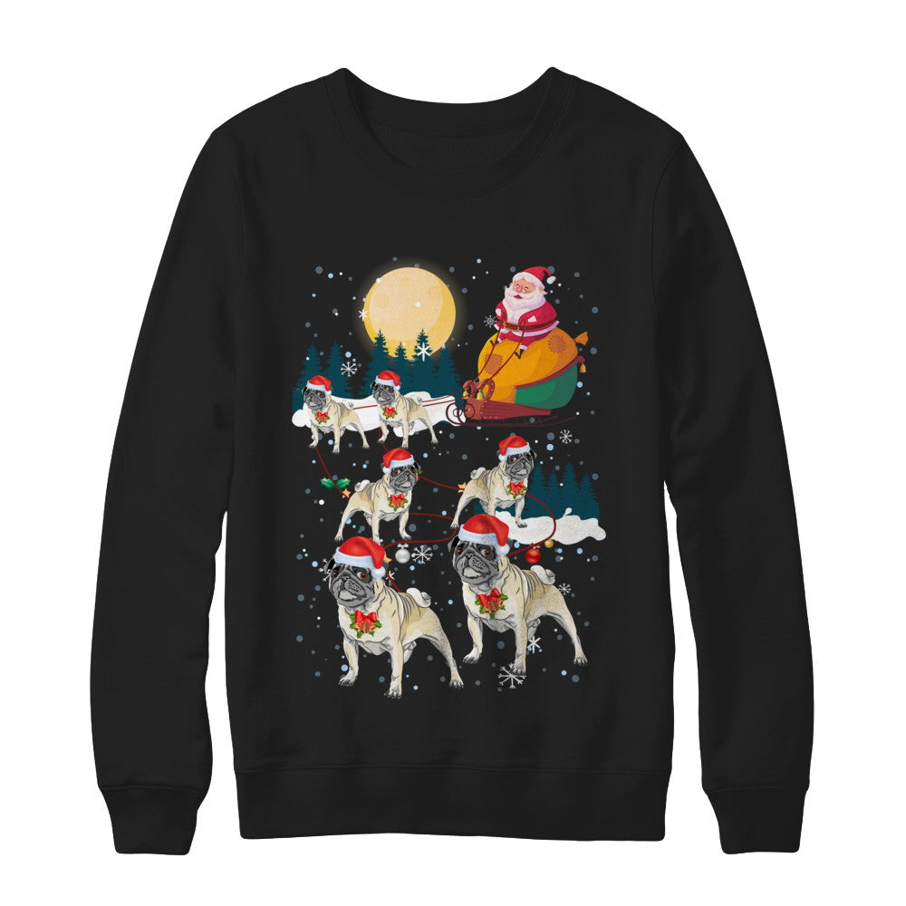 Dog Reindeer Pug Christmas Gift T-Shirt & Sweatshirt | Teecentury.com