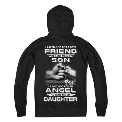 Asked God For A Best Friend He Sent Me My Son & Angel Daughter T-Shirt & Hoodie | Teecentury.com