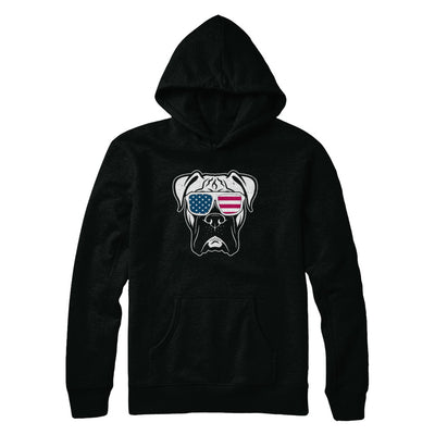 Boxer Dog American Flag Glasses 4Th Of July T-Shirt & Hoodie | Teecentury.com