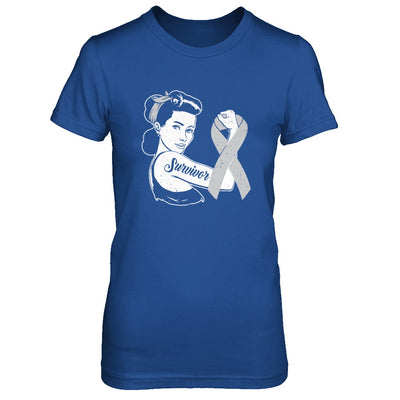 We Can Cure It Grey Brain Cancer Awareness Survivor T-Shirt & Hoodie | Teecentury.com