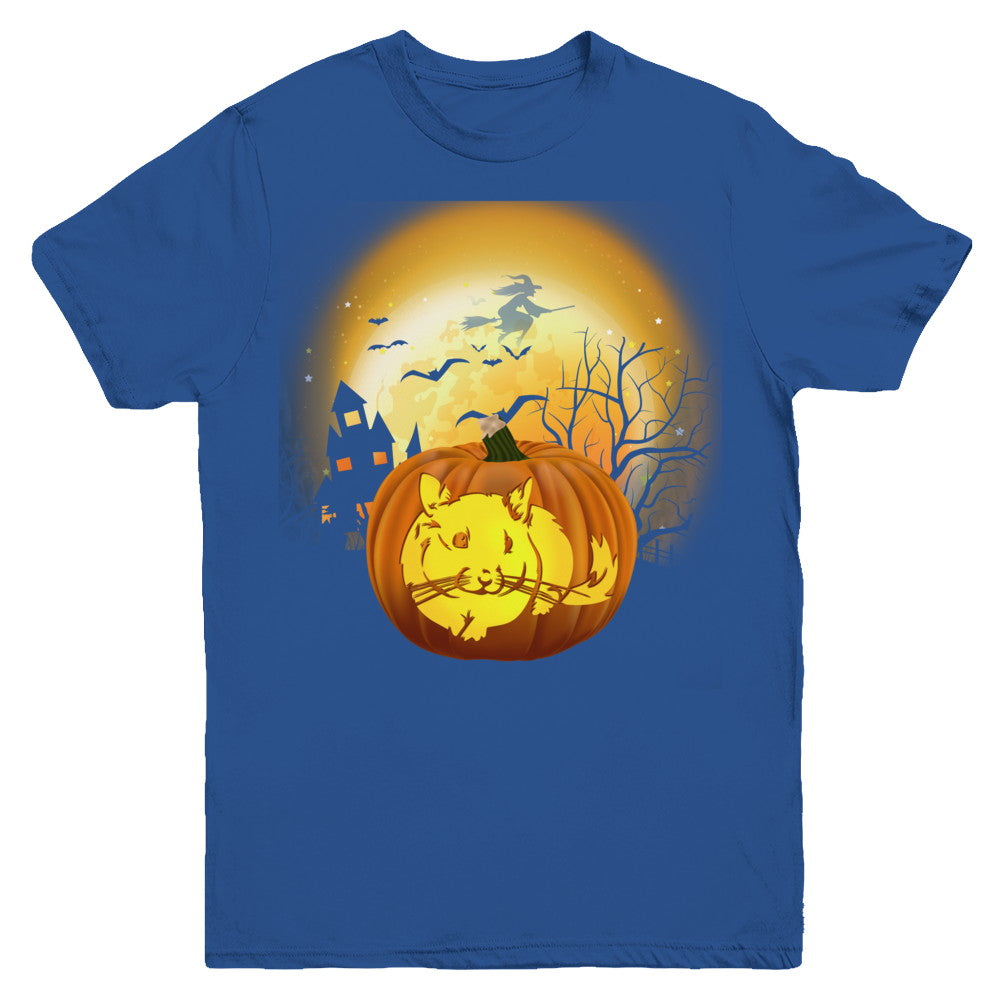 Pumpkin Chinchilla Halloween Human Costume Youth Youth Shirt | Teecentury.com