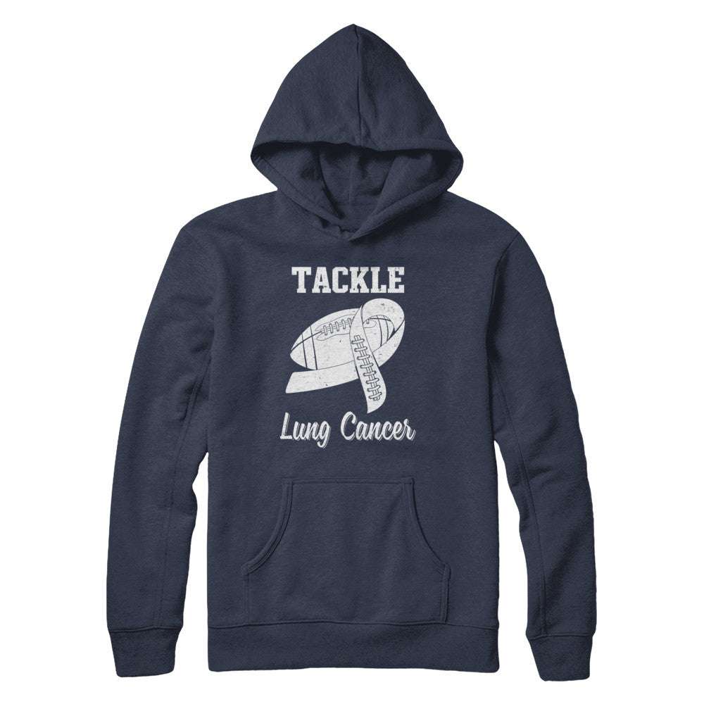 Football Survivor Tackle Clear Lung Cancer Awareness T-Shirt & Hoodie | Teecentury.com