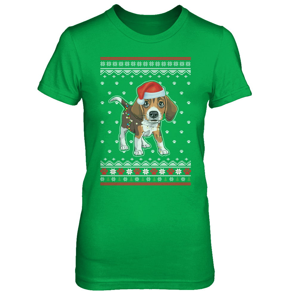 Beagle Christmas Ugly Sweater Lights Dog Xmas Gift T-Shirt & Sweatshirt | Teecentury.com