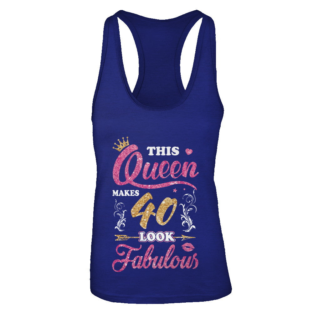 This Queen Makes 40 Look Fabulous 1982 40th Birthday T-Shirt & Tank Top | Teecentury.com