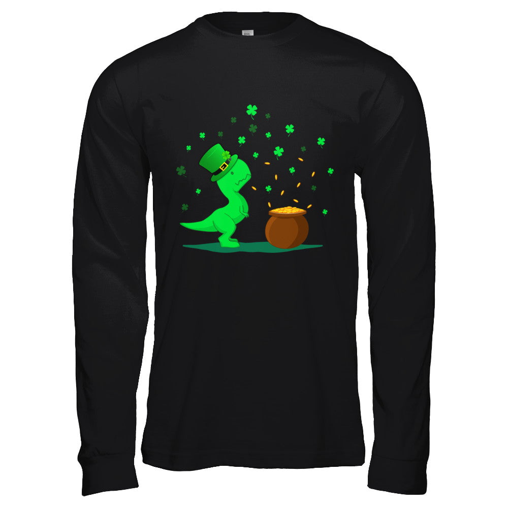 Lucky Dinosaur T-Rex St Patrick's Day Gift T-Shirt & Hoodie | Teecentury.com