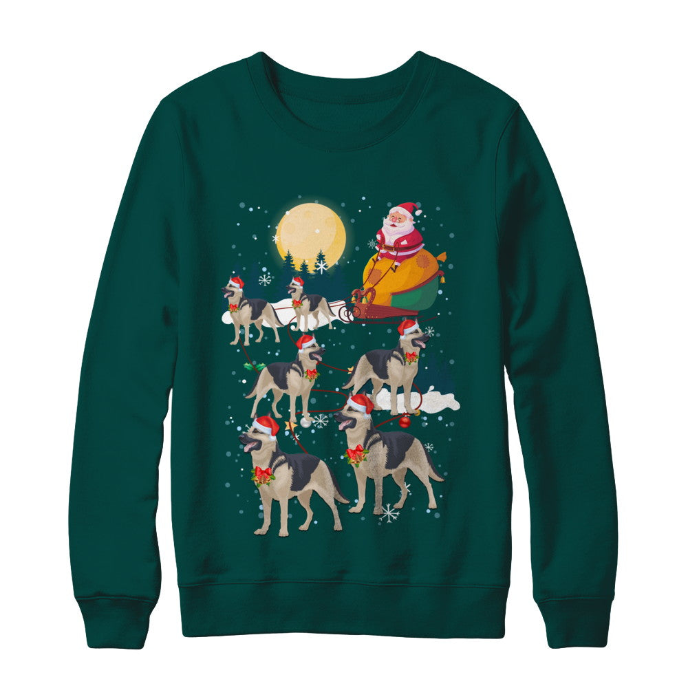 Dog Reindeer German Shepherd Christmas Gift T-Shirt & Sweatshirt | Teecentury.com