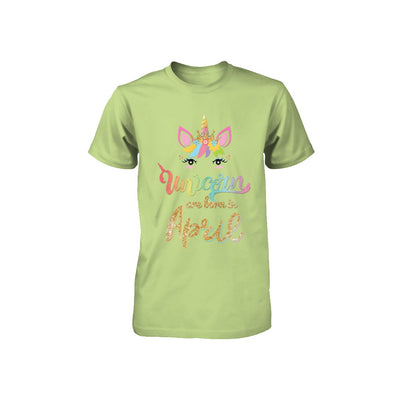 Cute Unicorns Are Born In April Birthday Gift Youth Youth Shirt | Teecentury.com