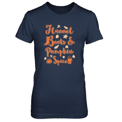 Flannel Boots And Pumpkin Spice Autumn T-Shirt & Tank Top | Teecentury.com