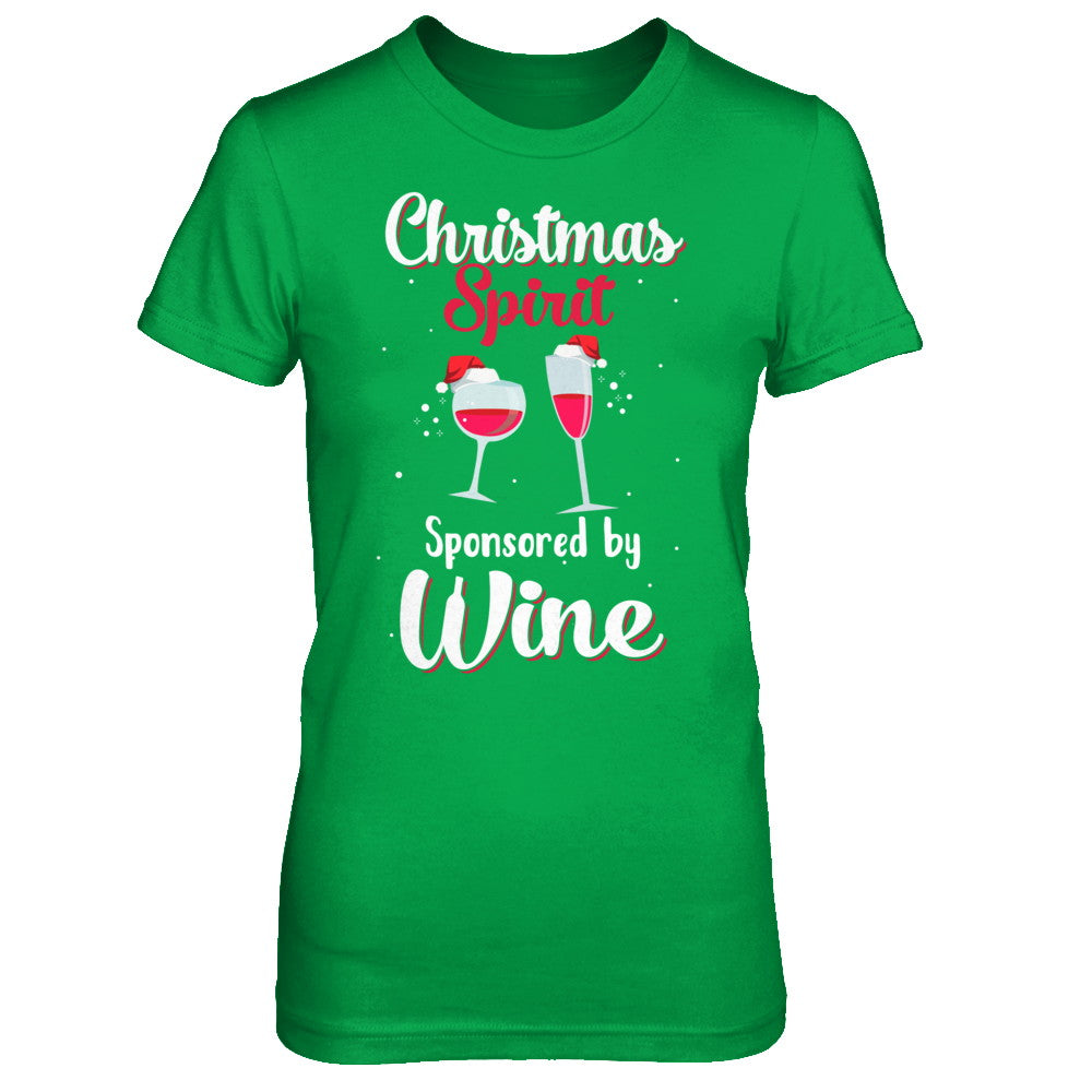 Holiday Party Christmas Spirit Sponsored By Wine T-Shirt & Sweatshirt | Teecentury.com