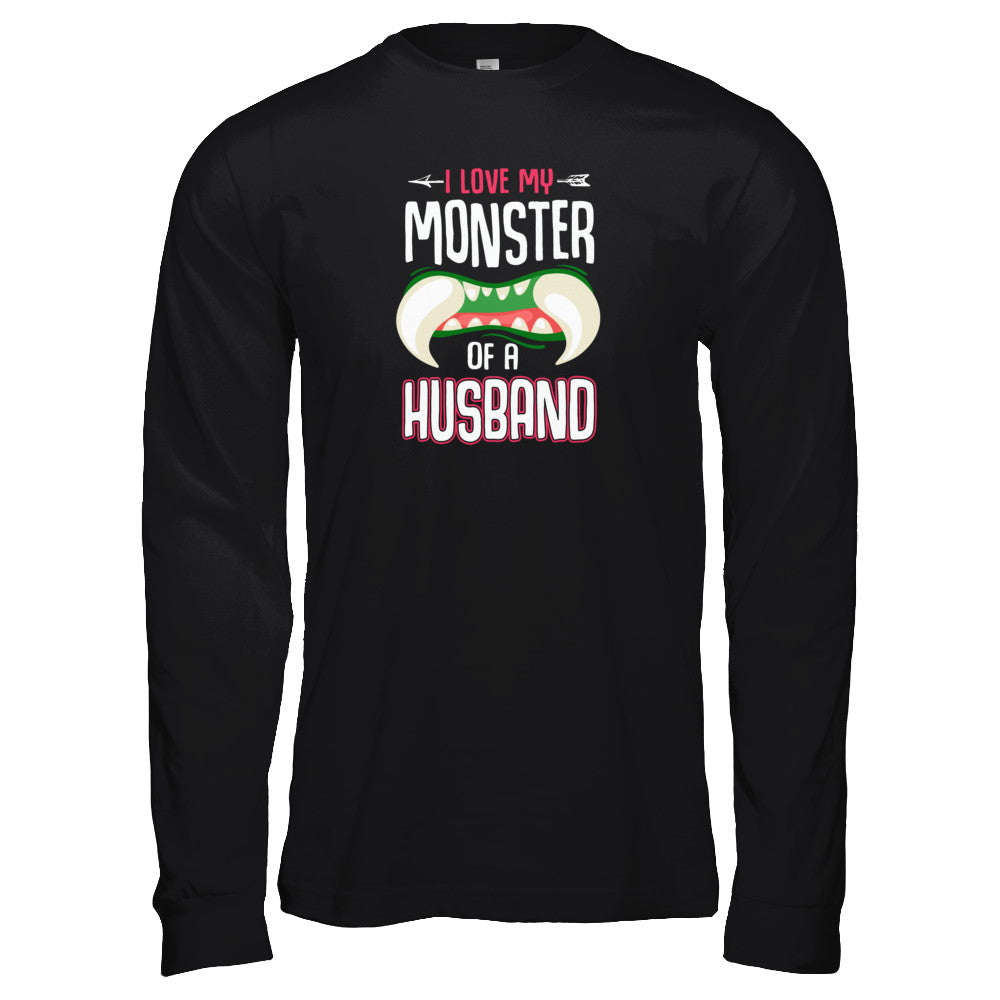 Monster Of A Husband Funny Couples Halloween T-Shirt & Tank Top | Teecentury.com