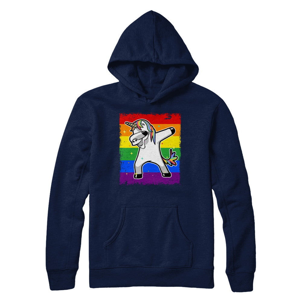 Dabbing Unicorn Lgbt Gay Pride Flag T-Shirt & Hoodie | Teecentury.com