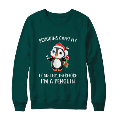 Funny Penguin I Can't Fly Christmas Gift T-Shirt & Sweatshirt | Teecentury.com