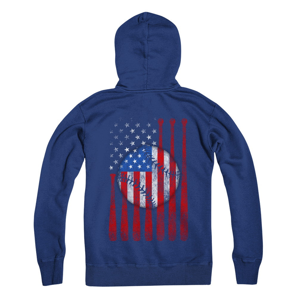 American Flag Vintage Baseball T-Shirt & Hoodie | Teecentury.com
