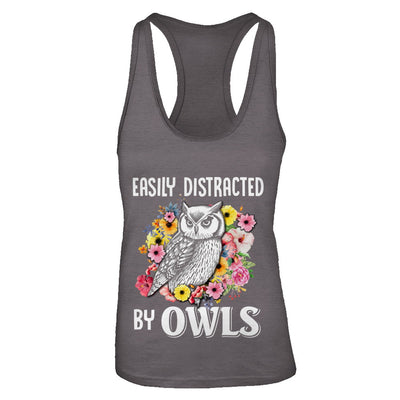 Easily Distracted By Owls T-Shirt & Tank Top | Teecentury.com