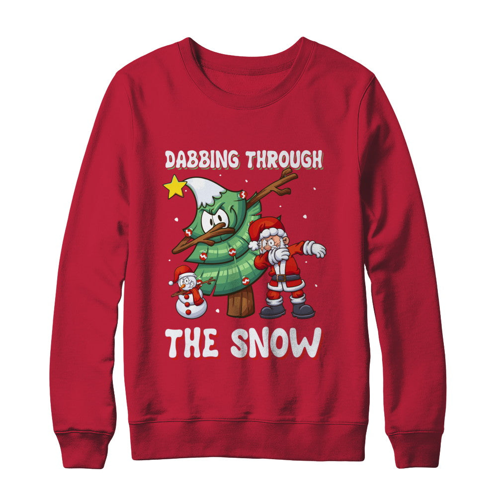 Dabbing Santa Snowman Christmas Tree Shirt &amp; Sweatshirt - Teecentury.com